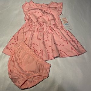 Carters Newborn Girl pink dress